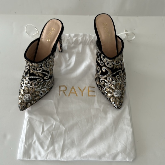 Raye Logan Mule in Black Brocade and Dust Bag - Picture 15 of 15